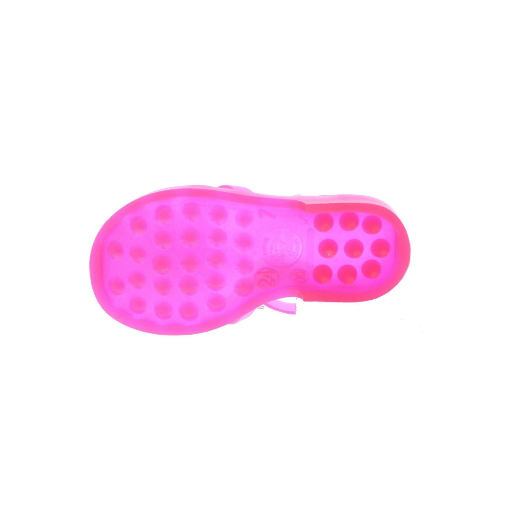 ...  Accessoires  Chaussure  Sandales fille en plastique rose fluo