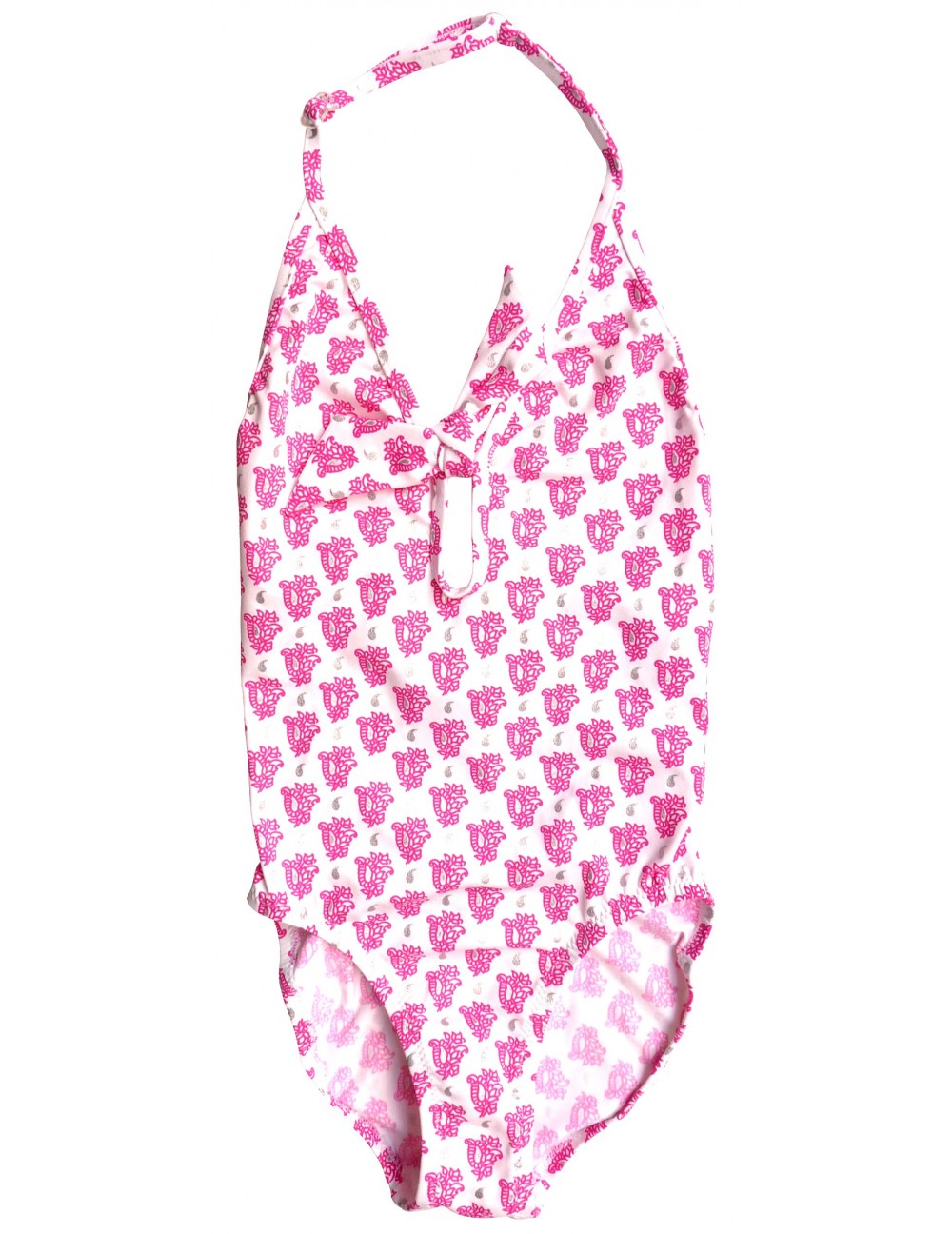 Maillot de bain fille 1 pièce imprimé bandana Princesse Ilou Taille 4 ans  Couleur Fushia