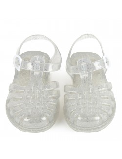 Sandales en plastique argentées pour enfant Méduse