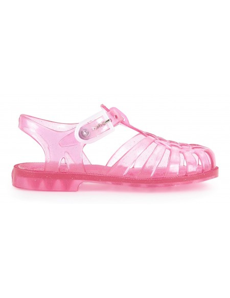 Pink Glitter Plastic Sandals