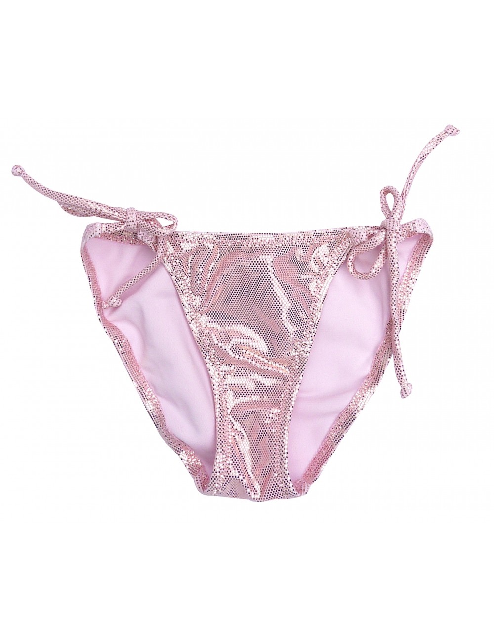 shiny bikini bottom Princesse Ilou Color Pink Size 8y