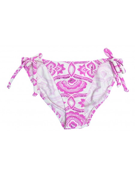 Shiny print pink bikini bottom Romance