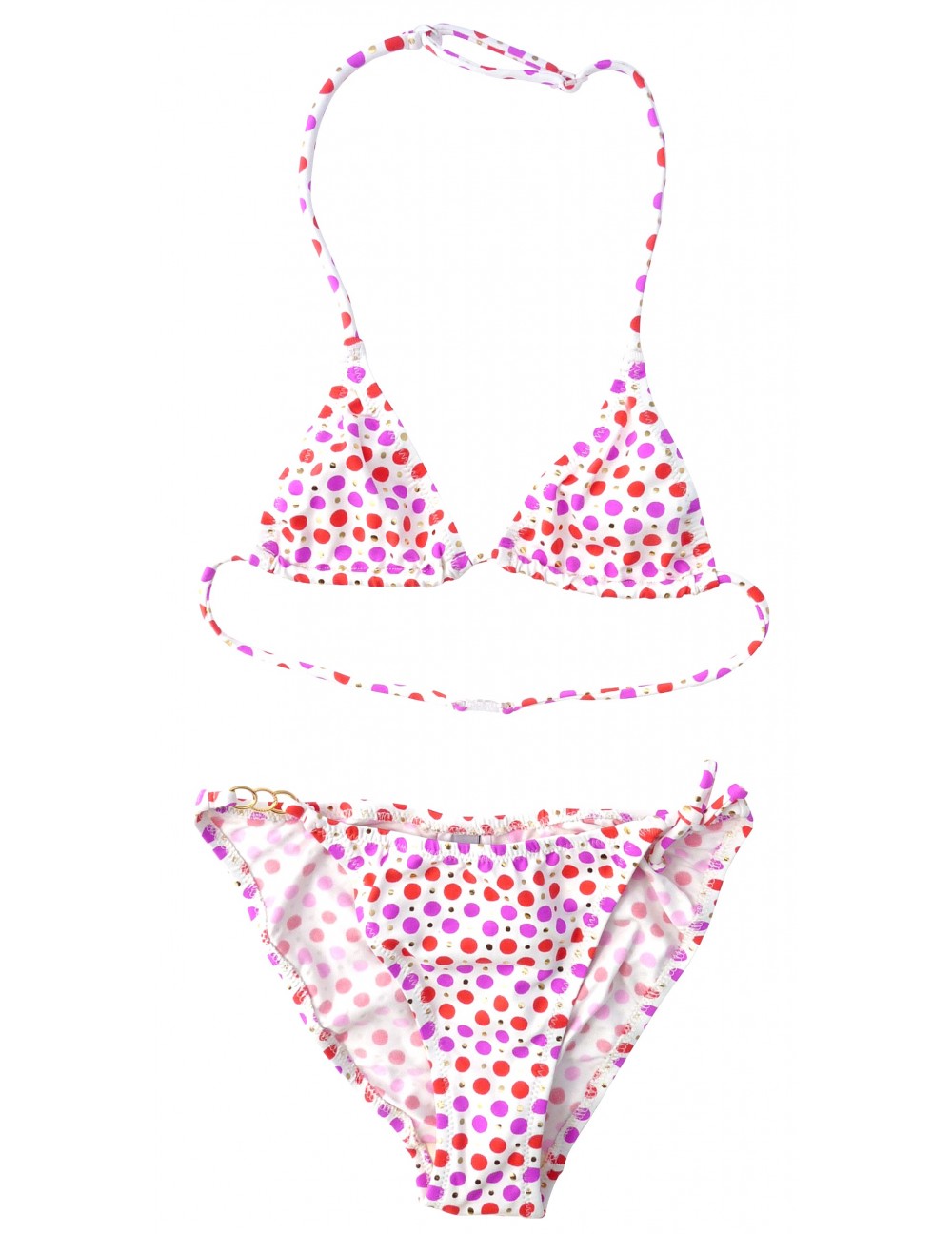 Polka dots print and shiny bikini Naturelle TS Princesse Ilou Color ...