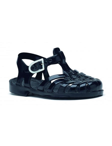 Black Plastic Sandals