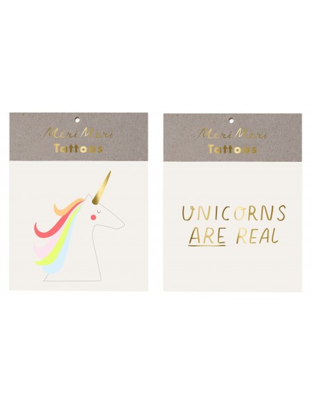 Unicorn tatuajes temporales